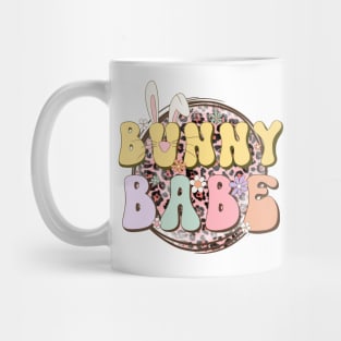 Bunny Babe Leopard Print Groovy Easter 2024 Trendy Mug